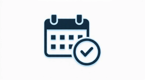 Calendario stilizzato con una freccia circolare che indica l'aggiornamento